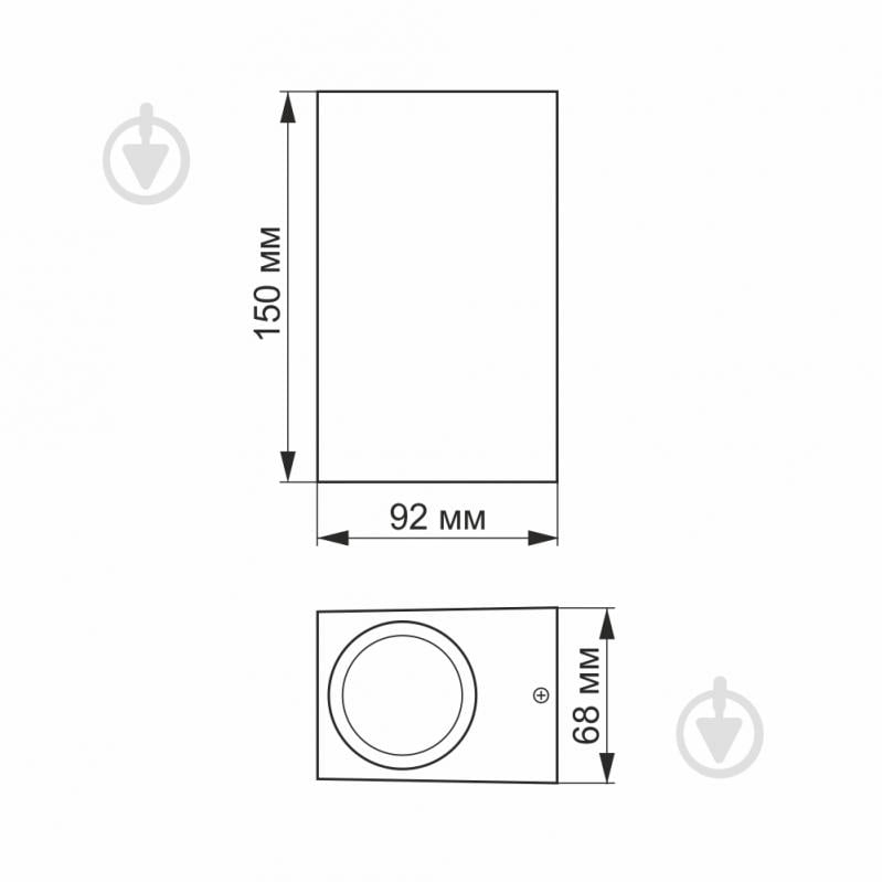 Світильник настінно-стельовий Videx AR011G IP54 білий 26531 - фото 3