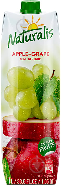 Нектар Naturalis яблучно-виноградний 1л - фото 1
