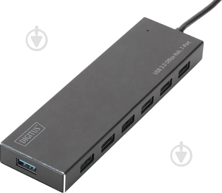 USB-хаб Digitus USB 3.0 Office Hub 7-in-1 черный (DA-70241-1) - фото 1