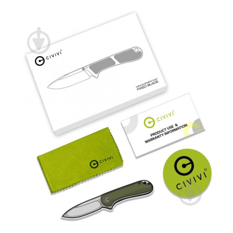 Нож тактический Civivi Mini Elementum Fixed Blade, черный C23010-1 - фото 5