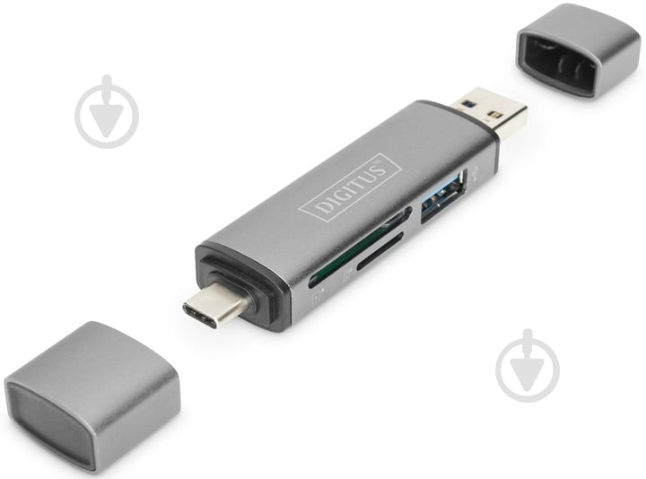 Кардридер Digitus USB-C/USB 3.0 SD/MicroSD (DA-70886) - фото 3