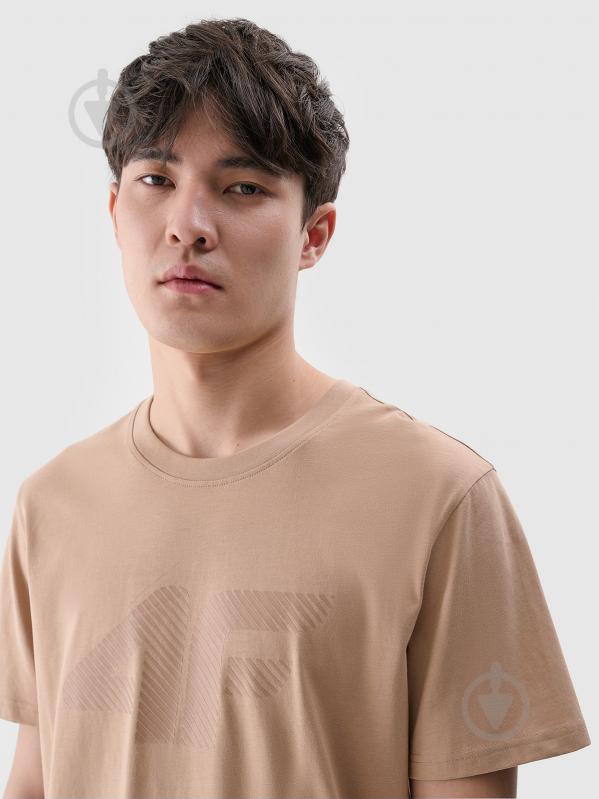 Футболка 4F TSHIRT M2075 4FWSS25TTSHM2075-83S р.2XL бежевий - фото 3 Футболка 4F TSHIRT M2075 4FWSS25TTSHM2075-83S р.2XL бежевий - фото 3