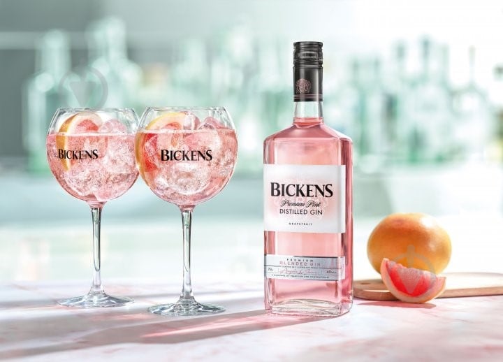 Джин Bickens Premium Pink зі смаком грейпфруту 0,7 л - фото 3