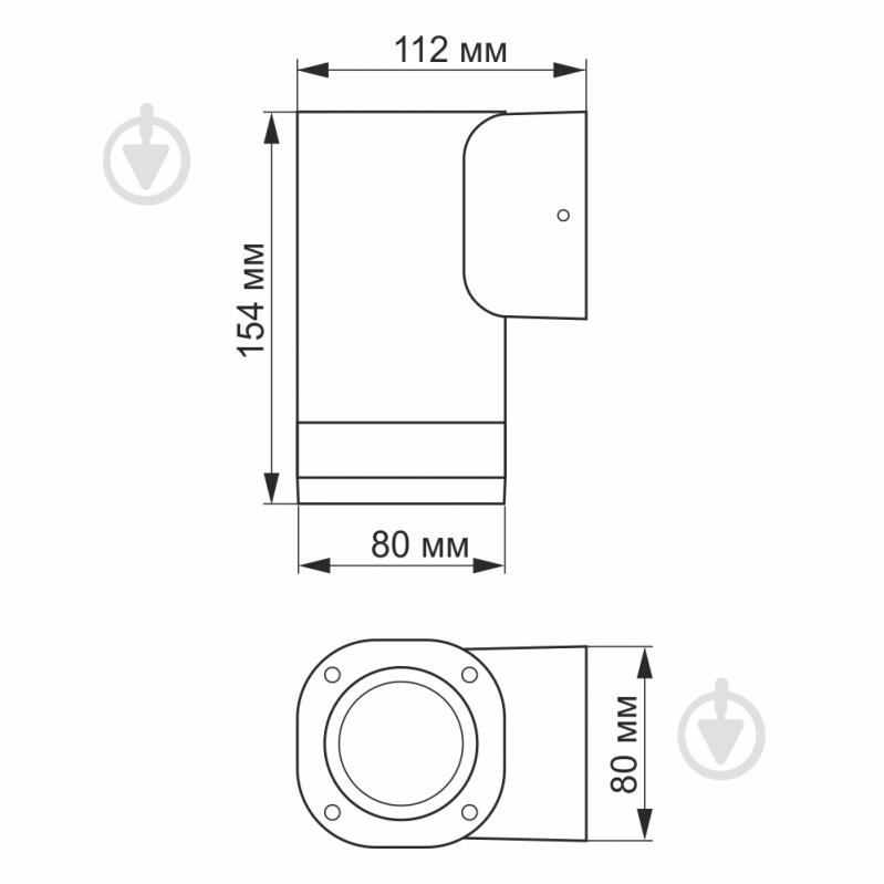 Світильник настінно-стельовий Videx AR071G IP54 білий 26554 - фото 3