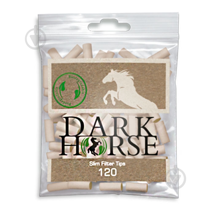 Фільтри для самокруток Dark Horse BIODEGRADABLE SLIM пач/120 - фото 1