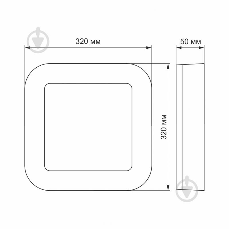 Світильник світлодіодний Videx ART LED IP65 30 Вт білий 5000 К 25804 - фото 3