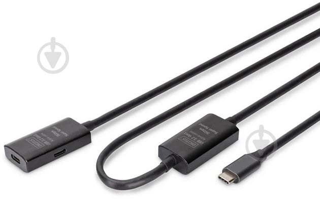 Подовжувач Digitus USB 3.2 Gen1 Active Cable 5G C/M-C/F 10 м чорний (DA-73109) - фото 1 Подовжувач Digitus USB 3.2 Gen1 Active Cable 5G C/M-C/F 10 м чорний (DA-73109) - фото 1