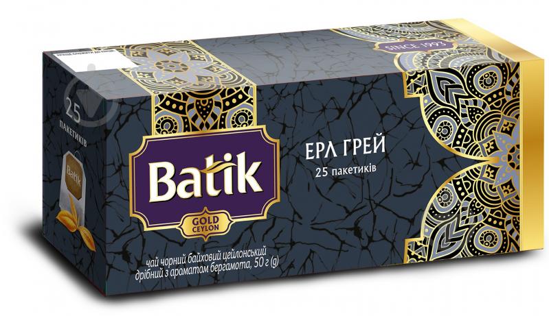 Чай чорний Batik Gold ерл грей 25 шт. 50 г - фото 1