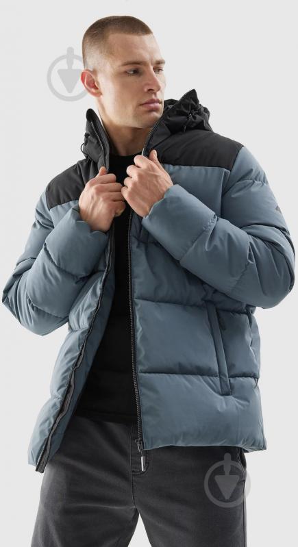 Пуховик чоловічий зимовий 4F DOWN JACKET M299 4FRAW23TDJAM299-46S р.2XL синій - фото 3