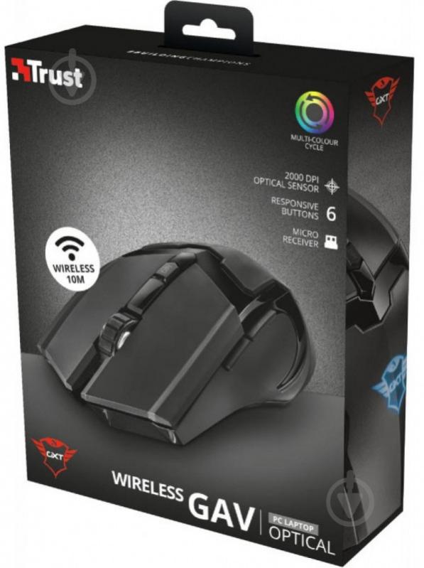 Мышь Trust GXT 103 Gav Wireless Optical Gaming Mouse 23213 (23213) - фото 5