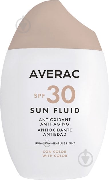 Флюид AVERAC тонирующий Sun Fluid SPF 30 With Color Ultralight 50 мл - фото 1
