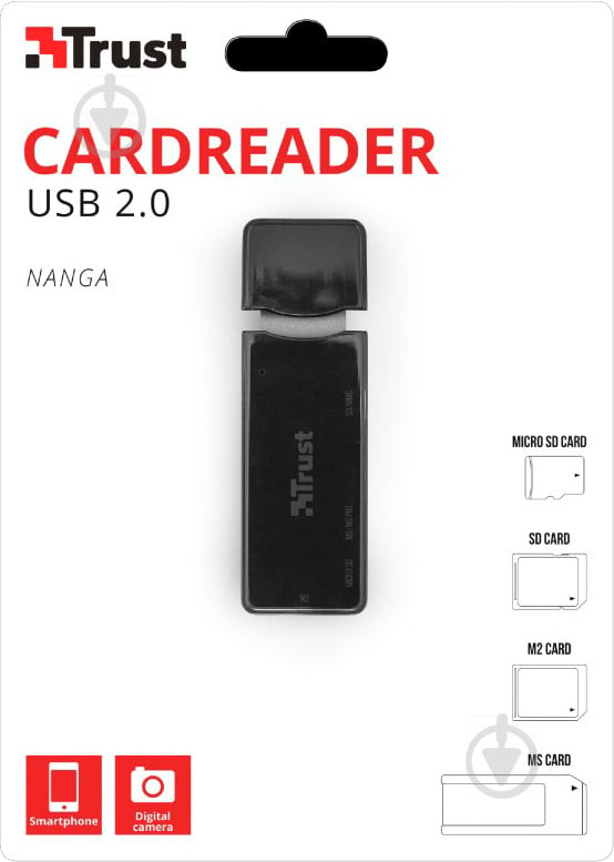 Кардридер Trust Nanga USB 2.0 Cardreader - фото 3