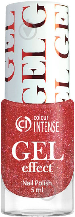 Лак для нігтів Colour Intense Gel Effect 65 023 Червоно-рожевий (шимер) 5 мл - фото 1