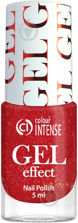 Лак для ногтей Colour Intense Gel Effect 65 024 Красный (шиммер) 5 мл - фото 1