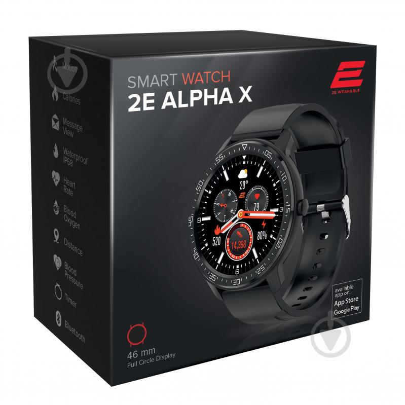 Смарт-часы 2E Alpha X 46 mm black/silver (2E-CWW30BKSL) - фото 3