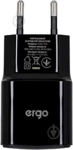 Зарядное устройство Ergo сетевое EWC-120 1xUSB Wall Charge - фото 2 Зарядное устройство Ergo сетевое EWC-120 1xUSB Wall Charge - фото 2
