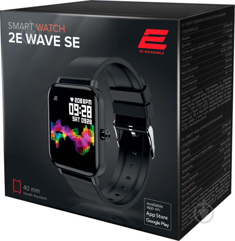 Смарт-часы 2E Wave SE 40 мм black (2E-CWW10BK) - фото 2