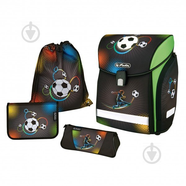 Рюкзак школьный Herlitz укомплектованный Midi Plus Soccer - фото 1