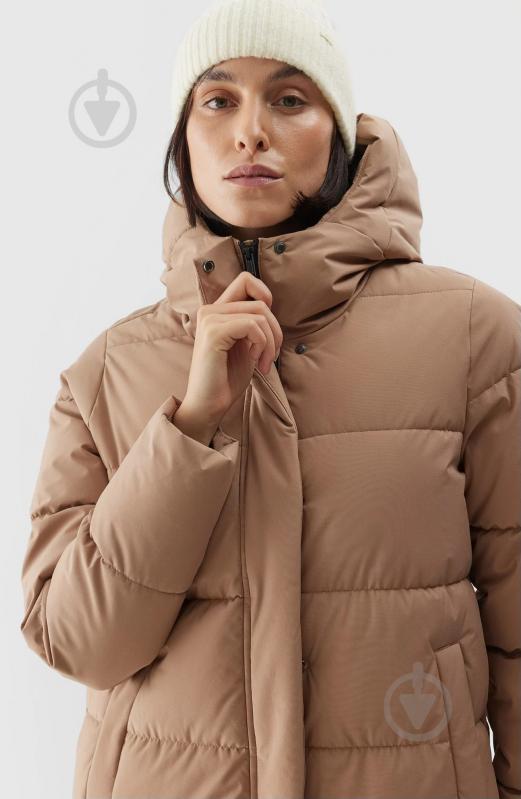 Пальто жіноча зимова 4F DOWN JACKET F330 4FRAW23TDJAF330-83S р.M бежева - фото 6