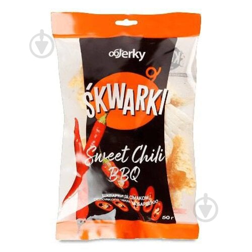 Шкварки Objerky Солодкий Чілі та Барбекю 50 гр - фото 1