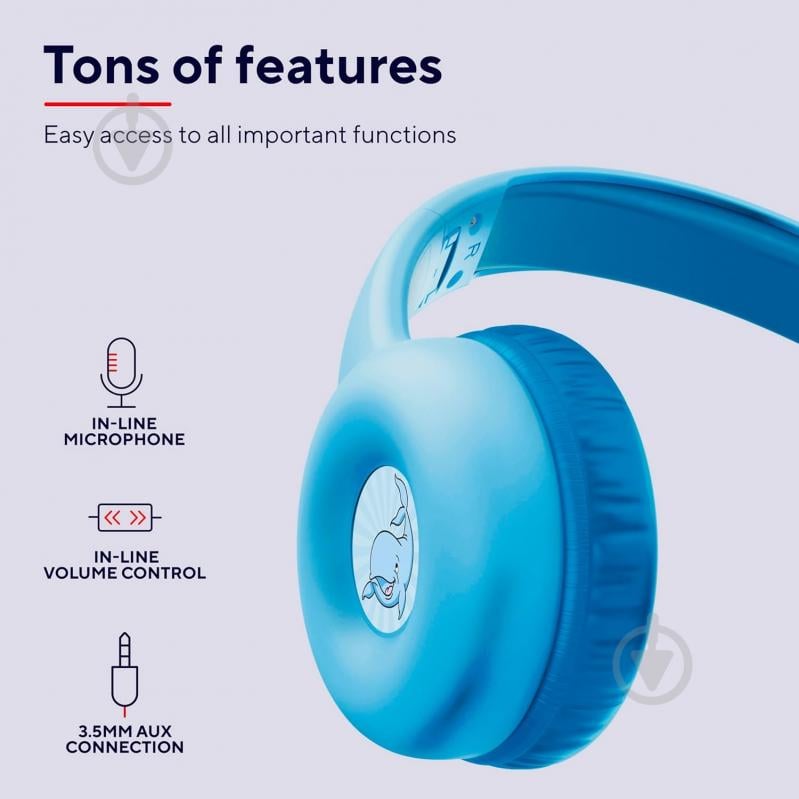 Навушники Trust Nouna Kids Headphones Mic blue (25278_TRUST) - фото 9