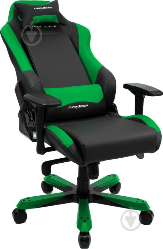 Кресло DXRacer IRON OH/IS11/NE черный/зеленый - фото 1