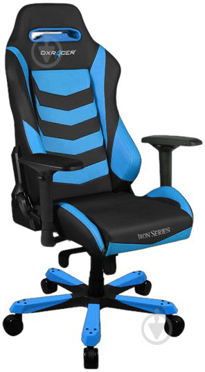 Кресло DXRacer IRON OH/IS166/NB черный/голубой - фото 1