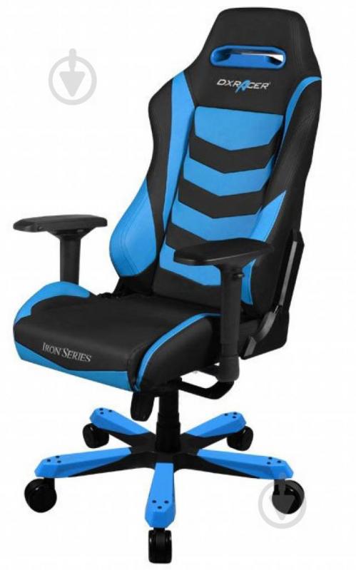 Кресло DXRacer IRON OH/IS166/NB черный/голубой - фото 3