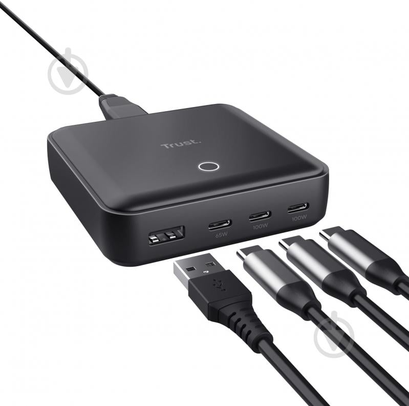 Мережевий зарядний пристрій Trust Maxo 100 Вт 3xUSB-C/USB-A (25242_TRUST) - фото 4