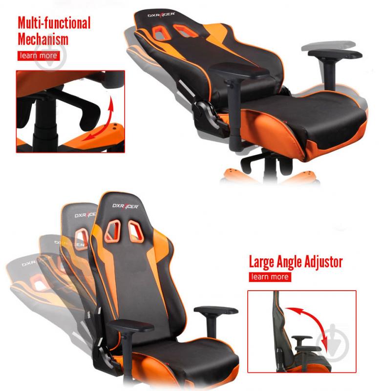 Кресло DXRacer KING OH/KS00/NO черный/оранжевый - фото 5