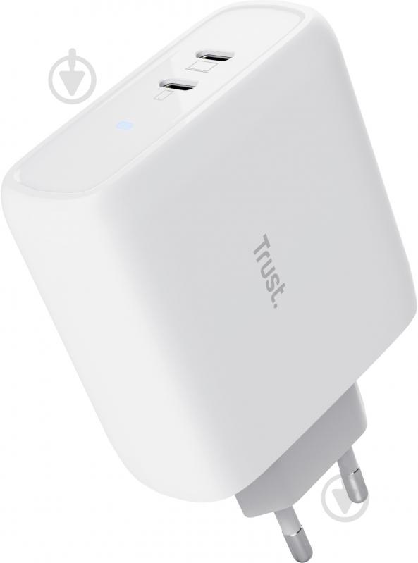 Мережевий зарядний пристрій Trust Maxo 65 Вт 2xUSB-C PD (25381_TRUST) - фото 2
