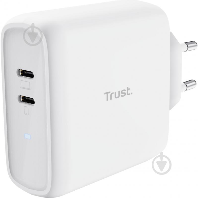 Мережевий зарядний пристрій Trust Maxo 65 Вт 2xUSB-C PD (25381_TRUST) - фото 1