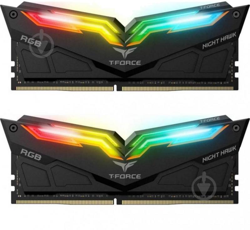 Оперативна пам'ять Team DDR4 SDRAM 32 GB (2x16GB) 3200 MHz (TF1D432G3200HC16CDC01) T-Force Night Hawk RGB Black - фото 1