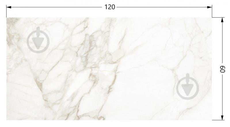 Плитка Golden Tile Imperial white 3G0900 60х120 см - фото 2