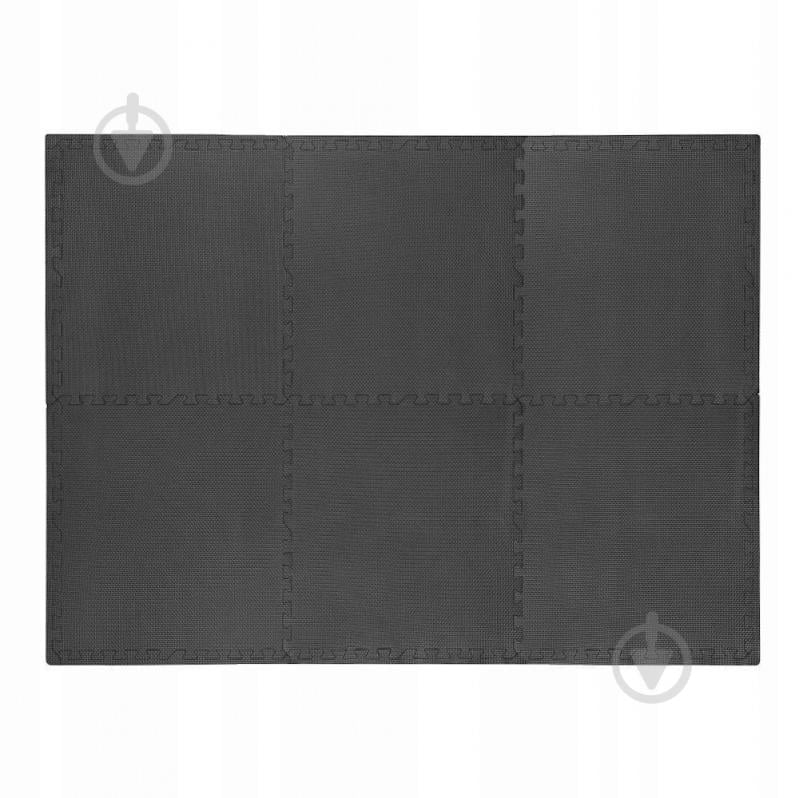 Мат гимнастический 4fizjo 180x120x1 cм пазл (ласточкин хвост) Mat Puzzle EVA 4FJ0387 Black - фото 3