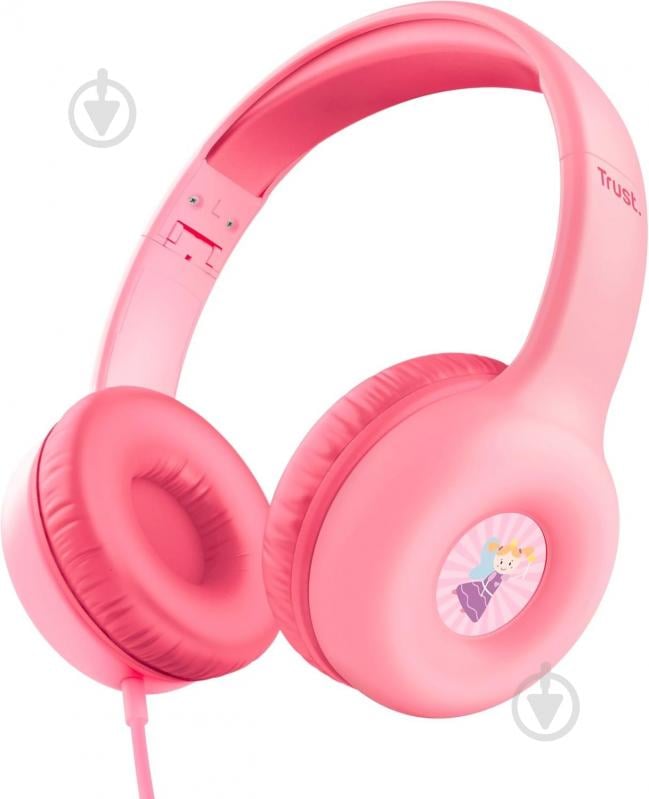 Навушники Trust Nouna Kids Headphones Mic pink (25277_TRUST) - фото 1