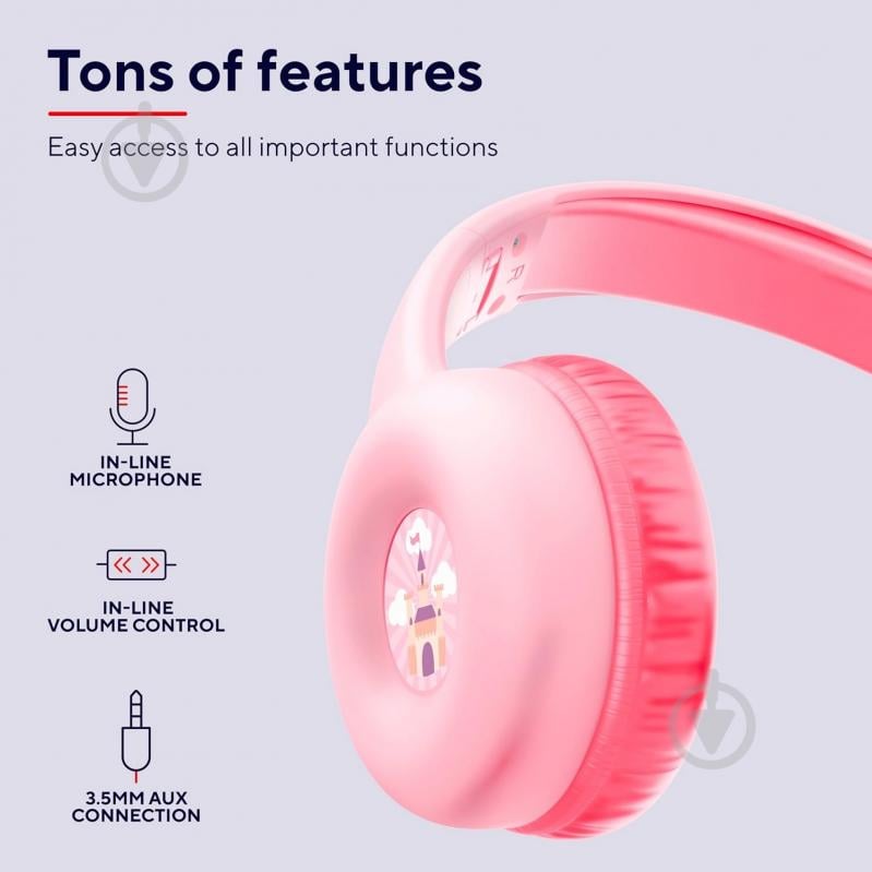 Навушники Trust Nouna Kids Headphones Mic pink (25277_TRUST) - фото 9