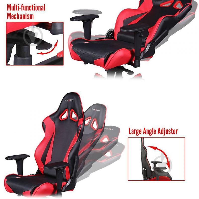 Кресло DXRacer RACING OH/RV001/NR черный/красный - фото 6