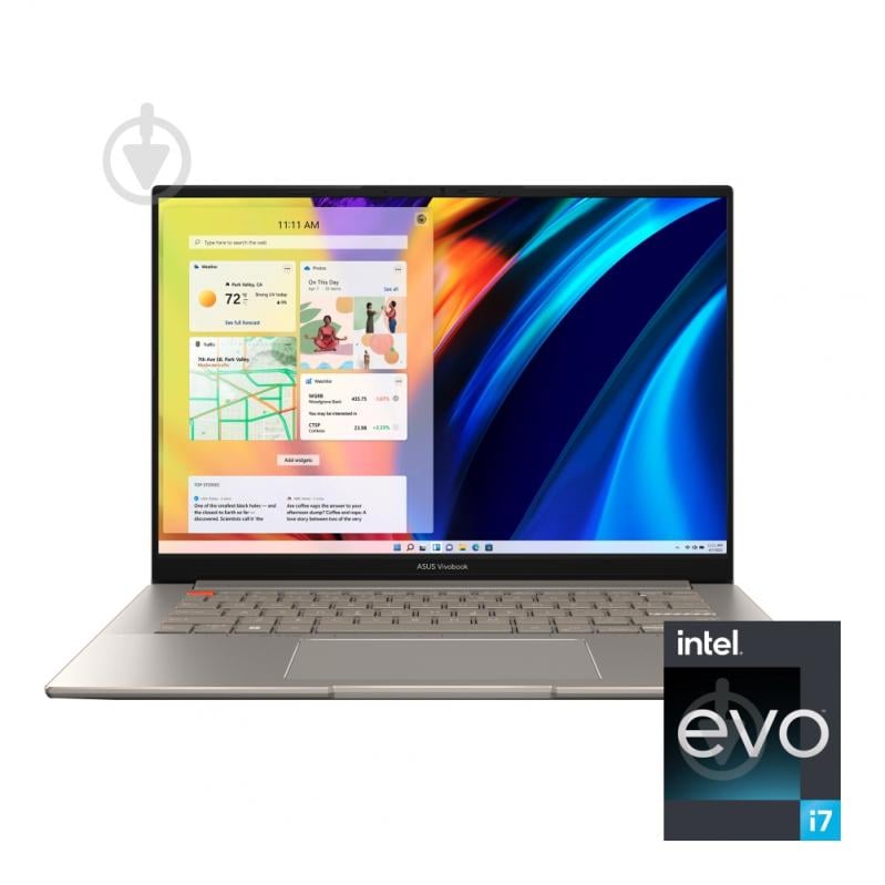 Ноутбук Asus Vivobook S 14X OLED S5402ZA-M9162W 14,5" (90NB0X32-M008K0) sand grey - фото 2