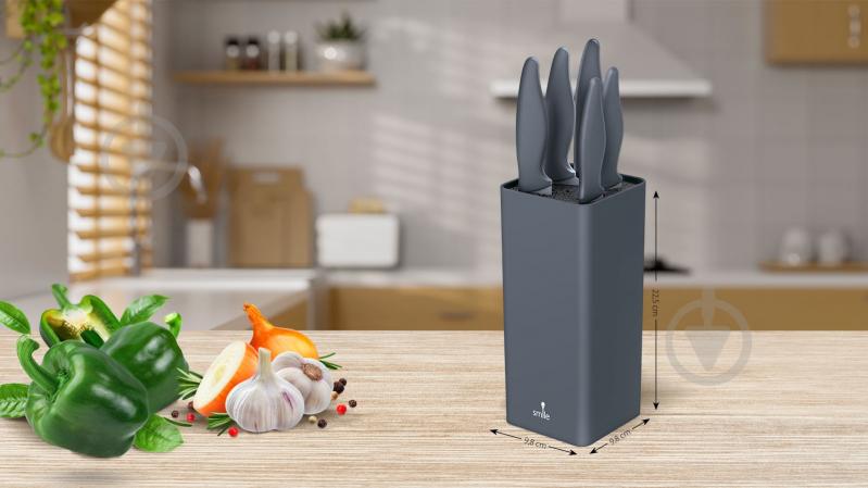 Набор ножей Smile 6 предметов серый SNS-7 - фото 4