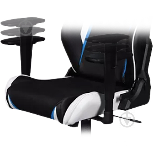 Крісло DXRacer RACING OH/RW288/NBW білий/блакитний/чорний - фото 3