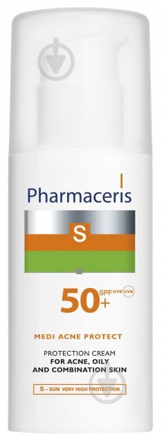 Крем Pharmaceris SUN PROTECT Pharmaceris для шкіри з акне SPF50+ - фото 1