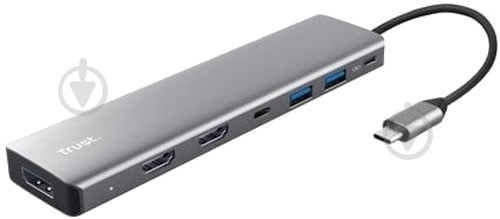 Адаптер Trust Dalyx 7in1 USB-C> 2xUSB-А 3.2/2xUSB-С/2xHDMI/Display Port (25661_TRUST) - фото 1