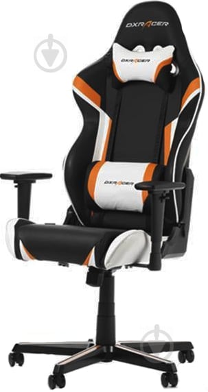 Крісло DXRacer RACING OH/RZ288/NOW чорний/помаранчевий/білий - фото 1