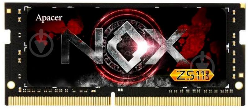 Оперативная память Apacer SODIMM DDR4 8 GB (1x8GB) 2400 MHz (ES.08G2T.GEE) NOX Series - фото 1