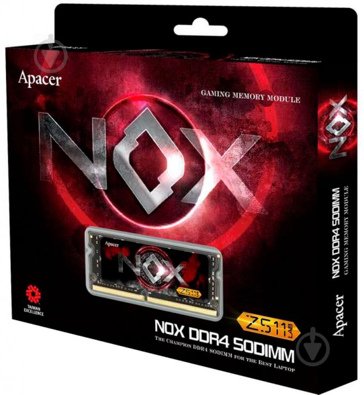 Оперативная память Apacer SODIMM DDR4 8 GB (1x8GB) 2400 MHz (ES.08G2T.GEE) NOX Series - фото 6