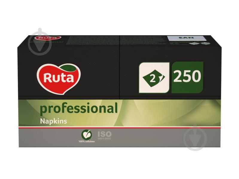 Салфетки столовые Ruta Professional 1/8 33х33 см черные 250 шт. - фото 2