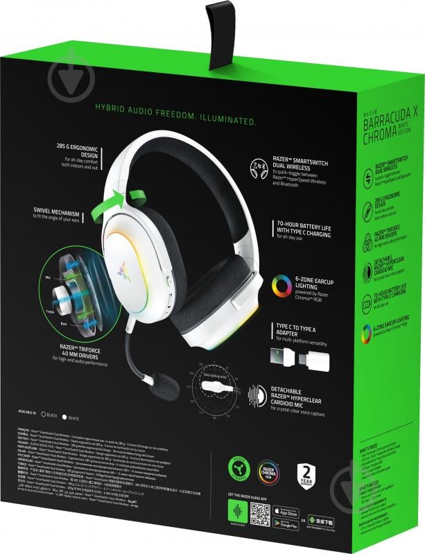 Гарнитура игровая Razer Barracuda X Chroma white (RZ04-05220200-R3M1) - фото 9