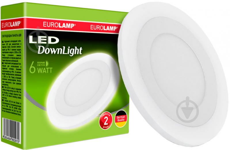 Светильник точечный Eurolamp 6 Вт 4000 К белый LED-DLR-6/4(white) - фото 1