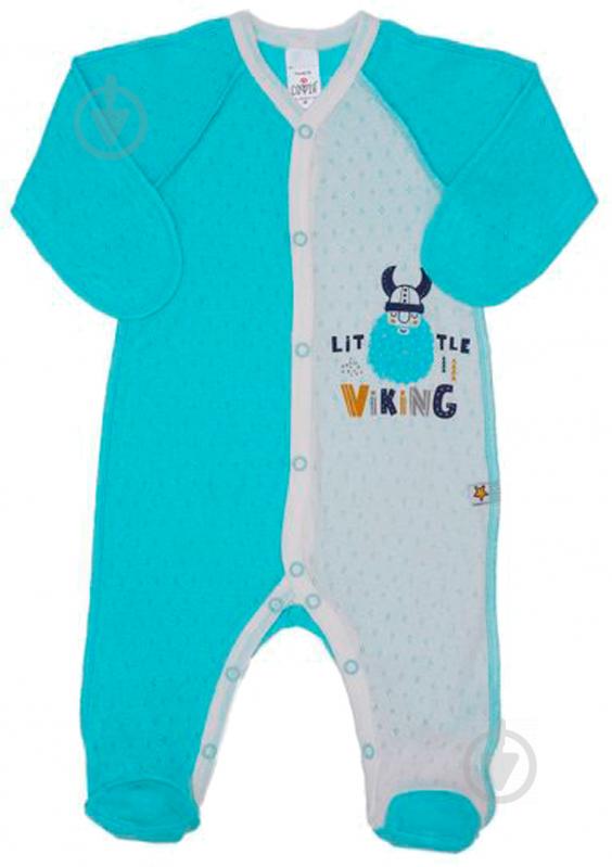 Комбінезон дитячий ТМ Софія з накатом MY LITTLE VIKING р.50 бірюзовий 170350 - фото 1